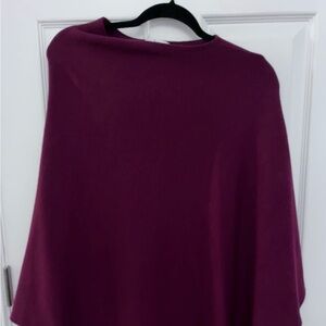 Elegant, Cozy burgundy Shawl/Poncho